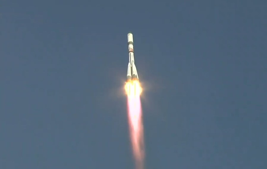 The Progress 94 cargo spacecraft launches to the International Space Station on March 22, 2026.