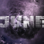 Lightening is shown flashing through wispy storm clouds off the coast of North Carolina while the crew was orbiting 260 miles (418 kilometers) above the Atlantic Ocean. The hue of the clouds is a mix of lighter and darker purples. The clouds appear to be funneling in towards a brighter mass of clouds in the center.