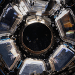 A picture of the cupola, the crew on the space station's "window to the world"