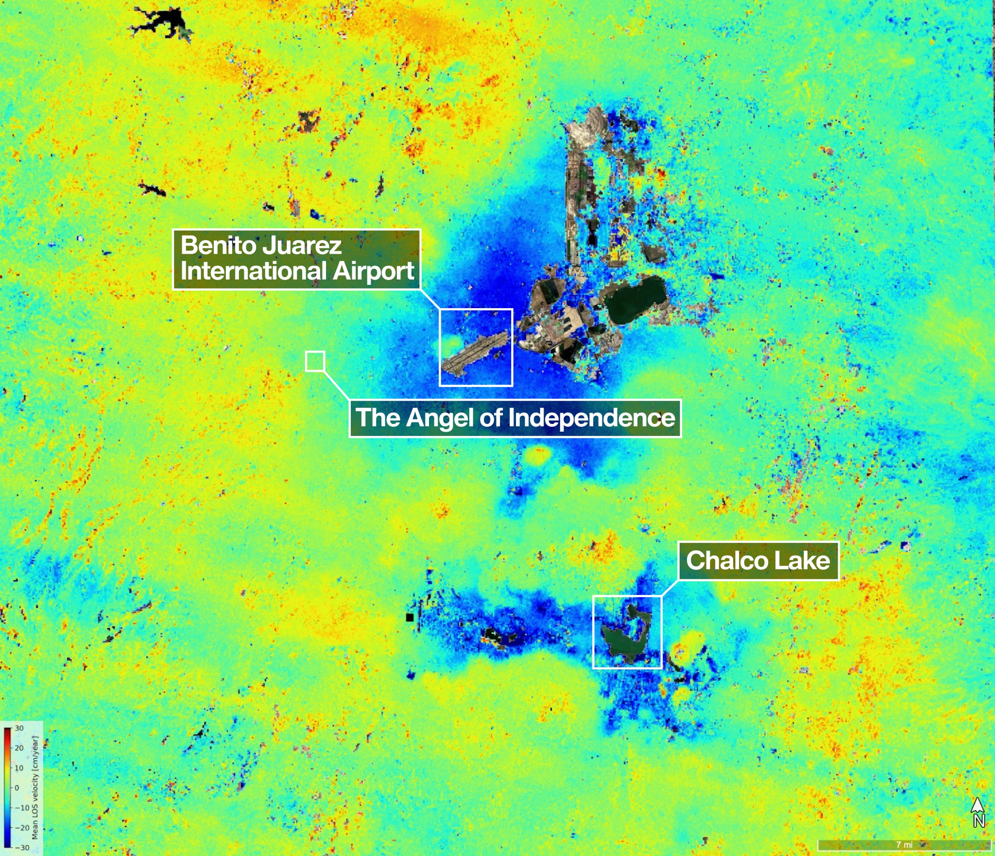US-Indian Space Mission Maps Extreme Subsidence in Mexico City