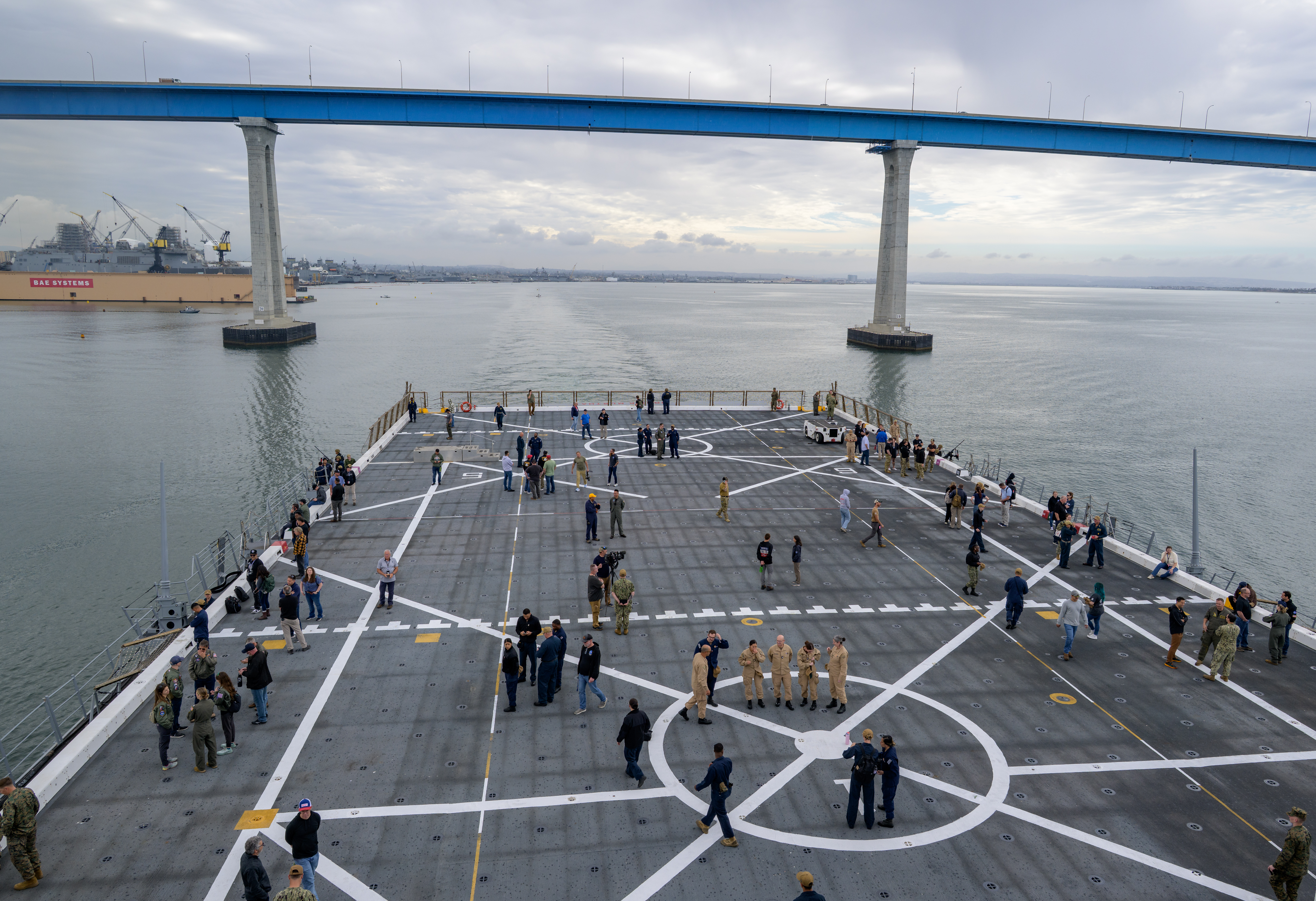 USS John P. Murtha (LPD 26) departs Naval Base San Diego with NASA, U.S. Navy, and U.S. Air Force teams...