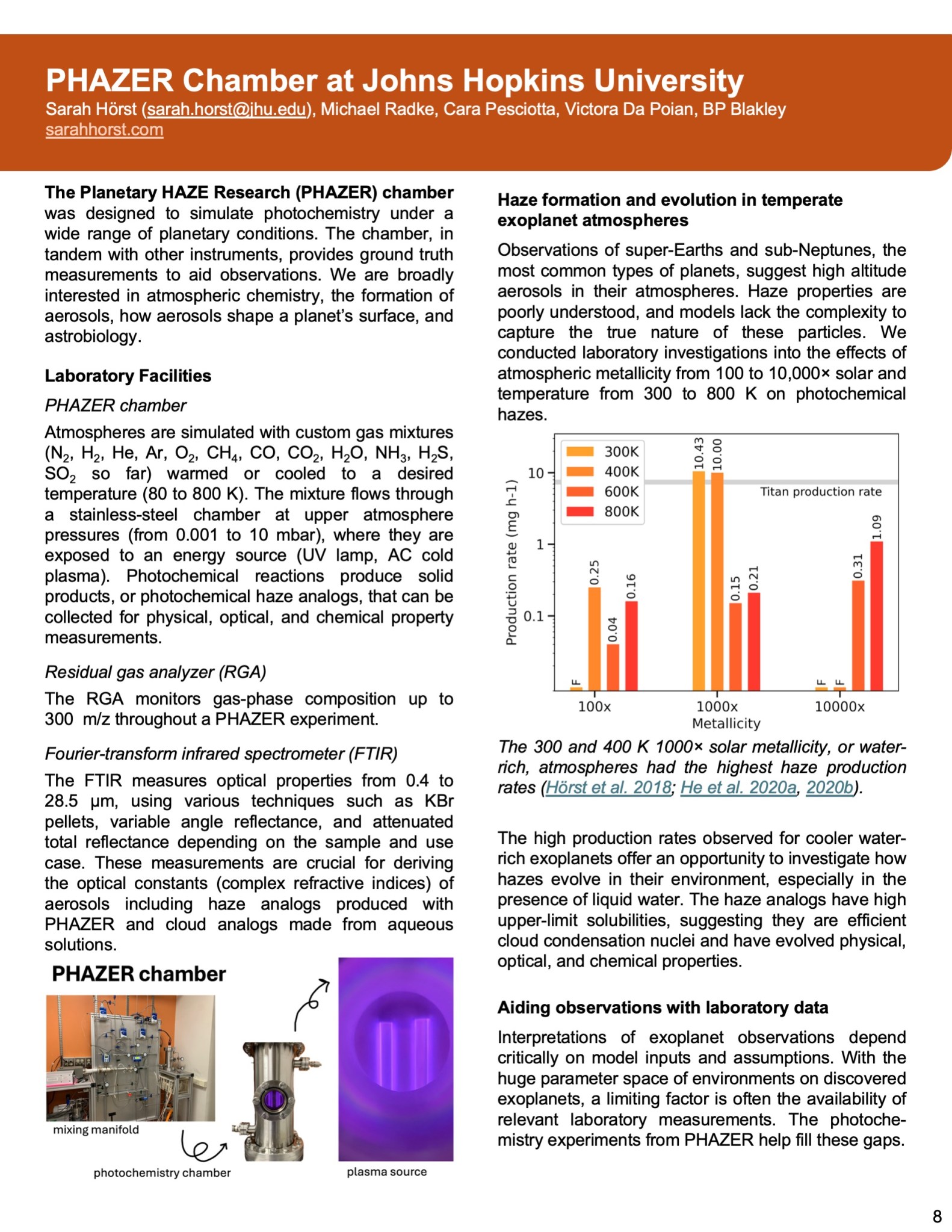 Image of the 9th page of the laboratory astrophysics newsletter issue 2, with text about the theme Exoplanets.