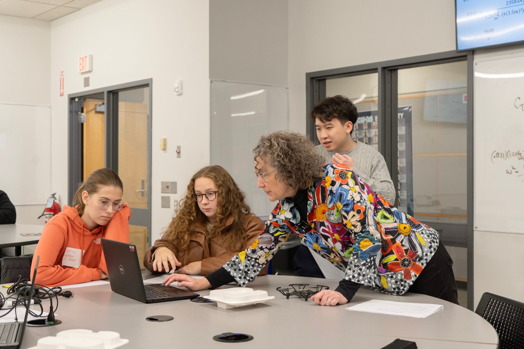 Boston University students working on TCP Urban Air Systems workshop.