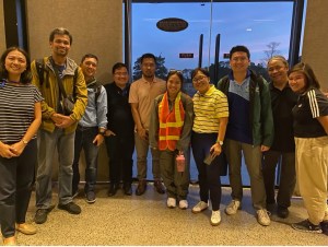 (IMPAQT) Langley’s Angelique Demetillo, center, in her flight suit after a flight in the Philippines for the ASIA-AQ mission along with mission partners from the Philippine Department of Environment and Natural Resources (DENR) and Manila Observatory.