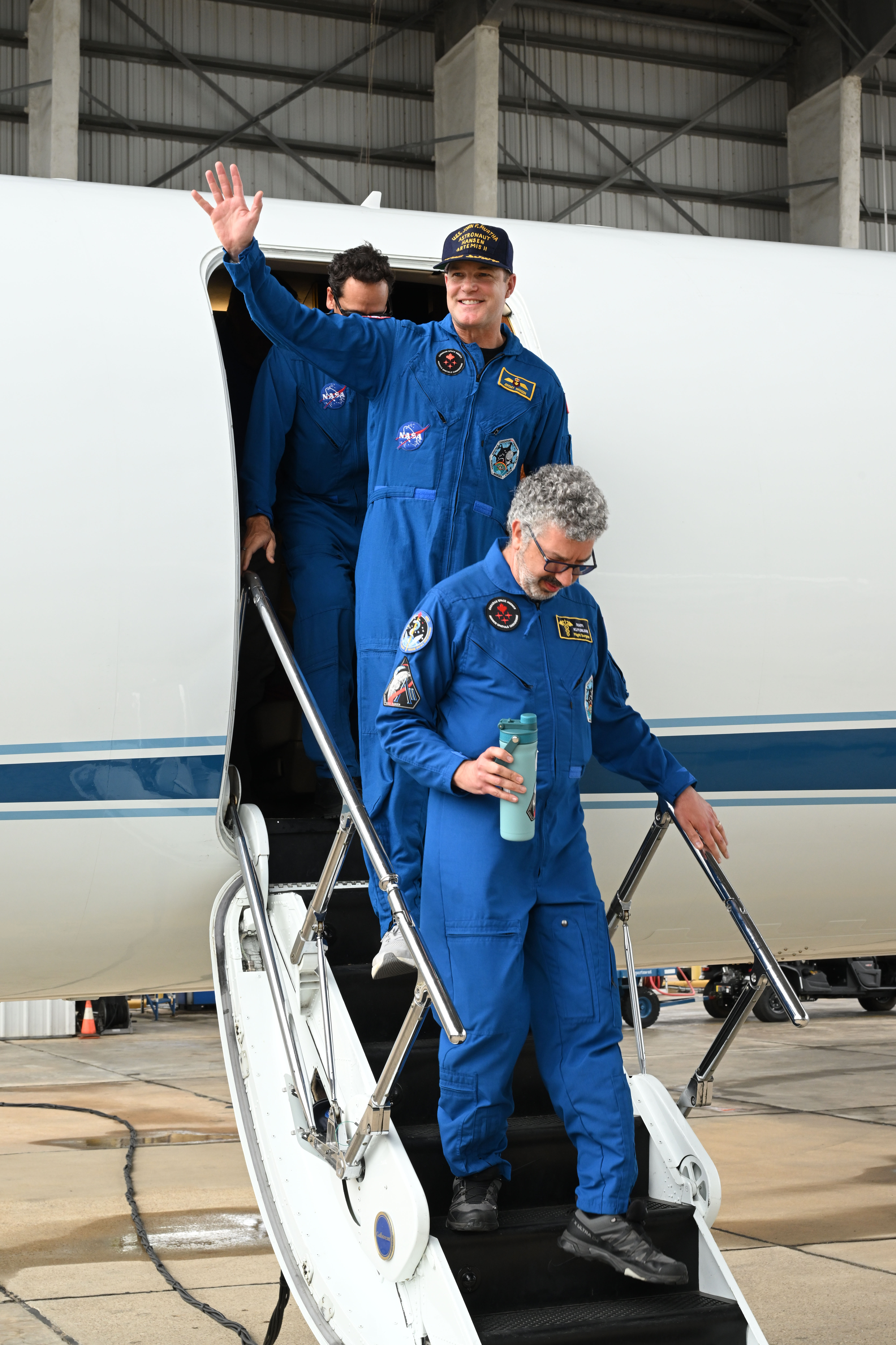 Date: April 11, 2026 Subject: Artemis-02 Crew Return Ceremony Location: Ellington Field Photo Credit: NASA/Robert Markowitz