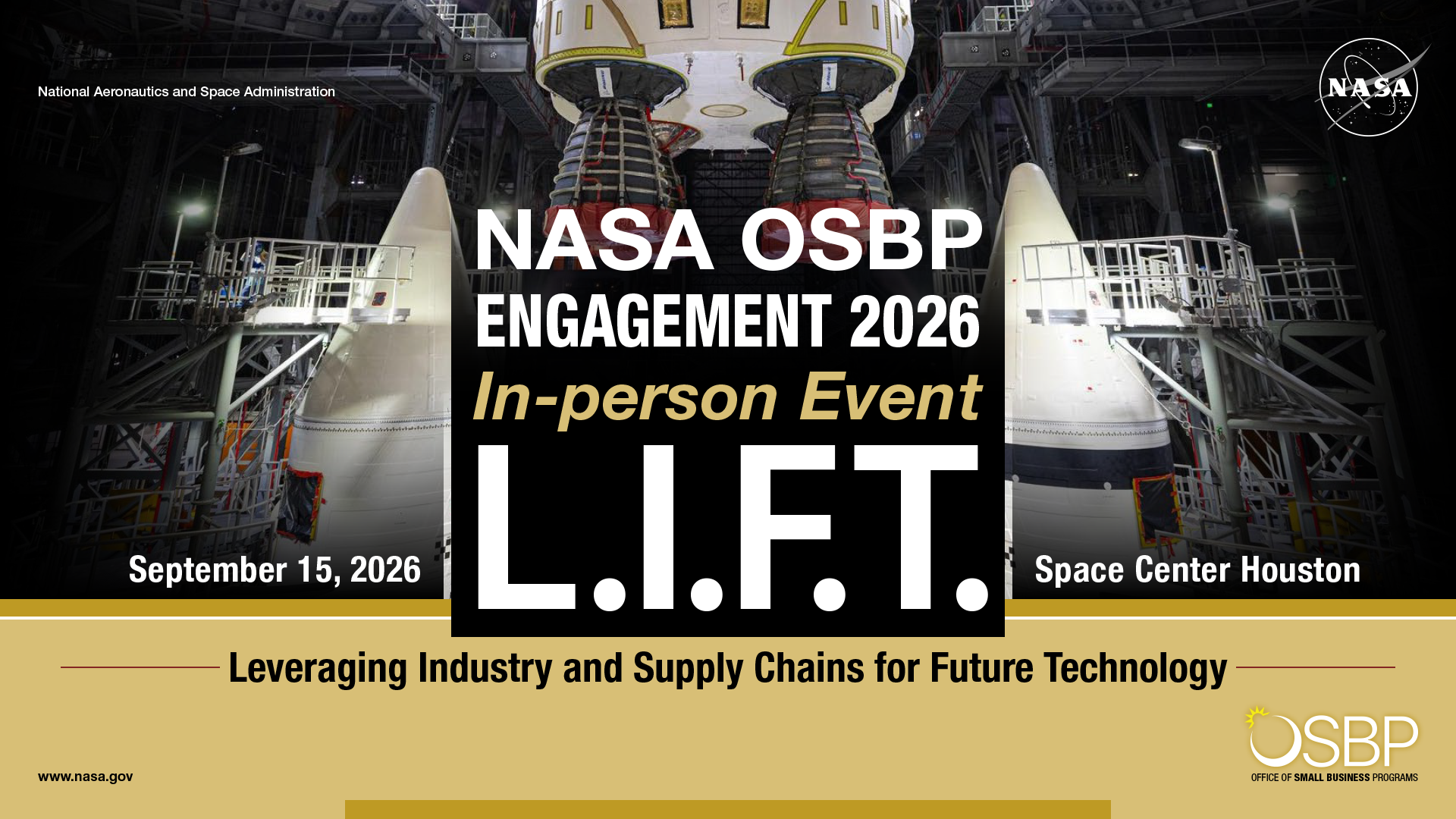 NASA OSBP Engagement 2026 In-person Event L.I.F.T.