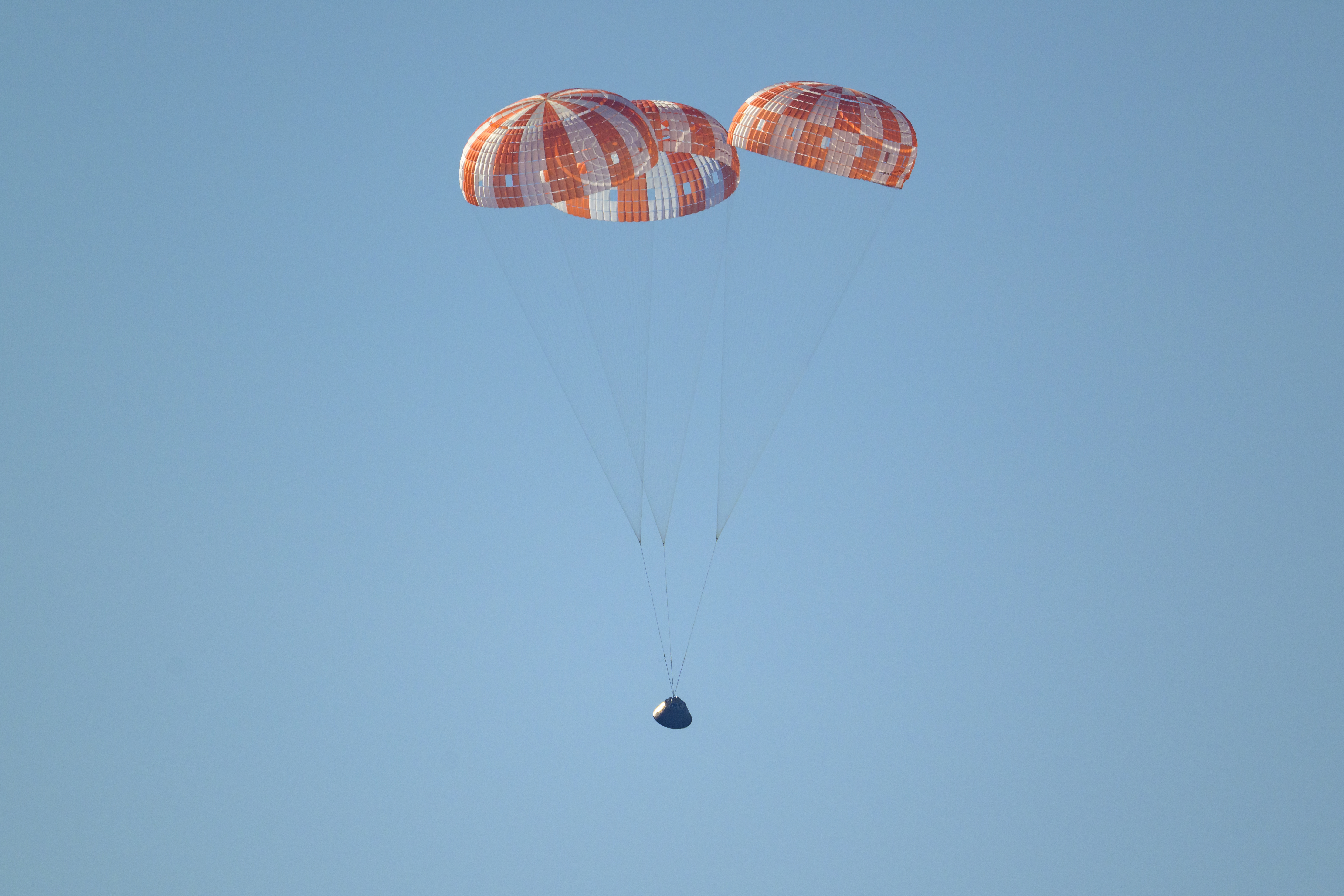 NASA’s Orion spacecraft with Artemis II crewmembers NASA astronauts Reid Wiseman, commander; Victor Glover, pilot; Christina Koch, mission specialist; and...