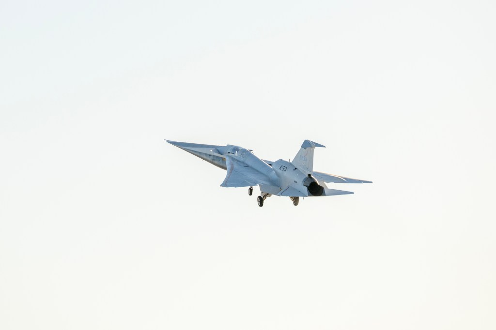 X-59 as it's taking off for the first time.