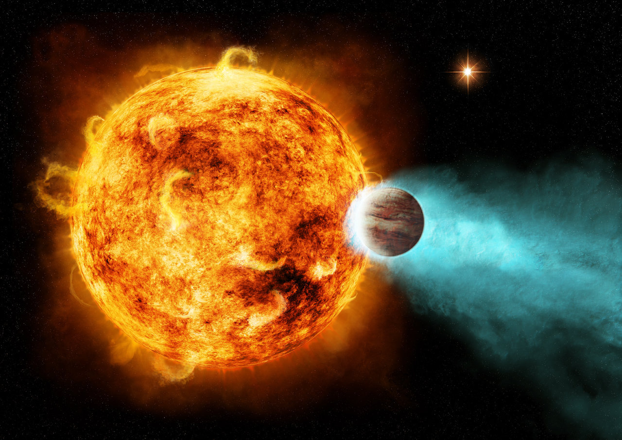 Illustration of a hot Jupiter