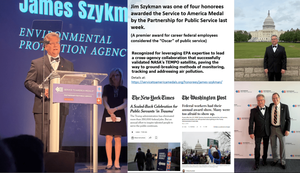 James Szykman, May 2026; awarded the Service to America Medal