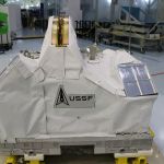 NASA’s STORIE (Storm Time O+ Ring current Imaging Evolution) instrument is shown here installed on the Space Test Program – Houston 11 (STP-H11) payload, a partnership between the U.S. Space Force and NASA. It is covered in blanketing material to protect STORIE from the space environment. After launch, the STP-H11 payload and STORIE will be installed on the outside of the International Space Station’s Columbus module.