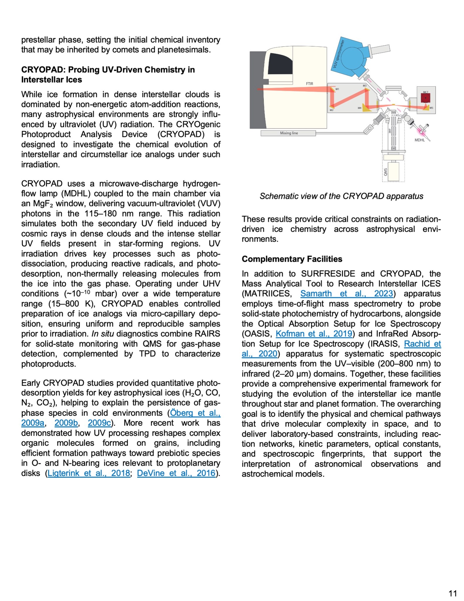 Laboratory Image of the Astrophysics Newsletter Issue number 3, with the theme Astrophysical Ices, page 11.
