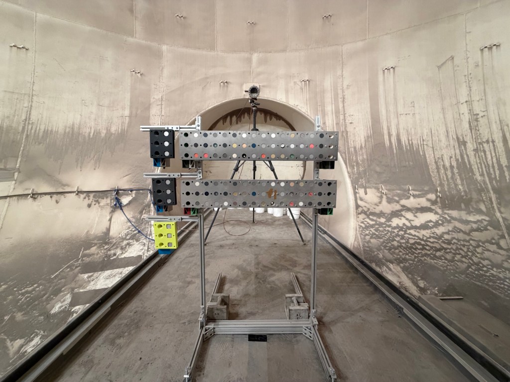 DMEMS dust mitigation technology during an experiment.