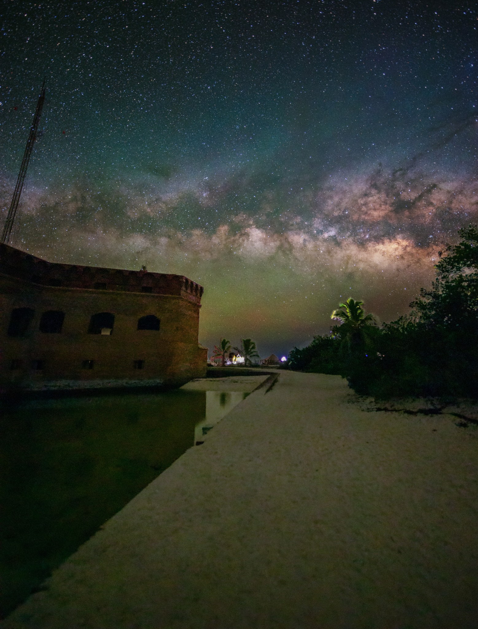 The Milky Way stretches above Dry Tortugas National Park in Florida.