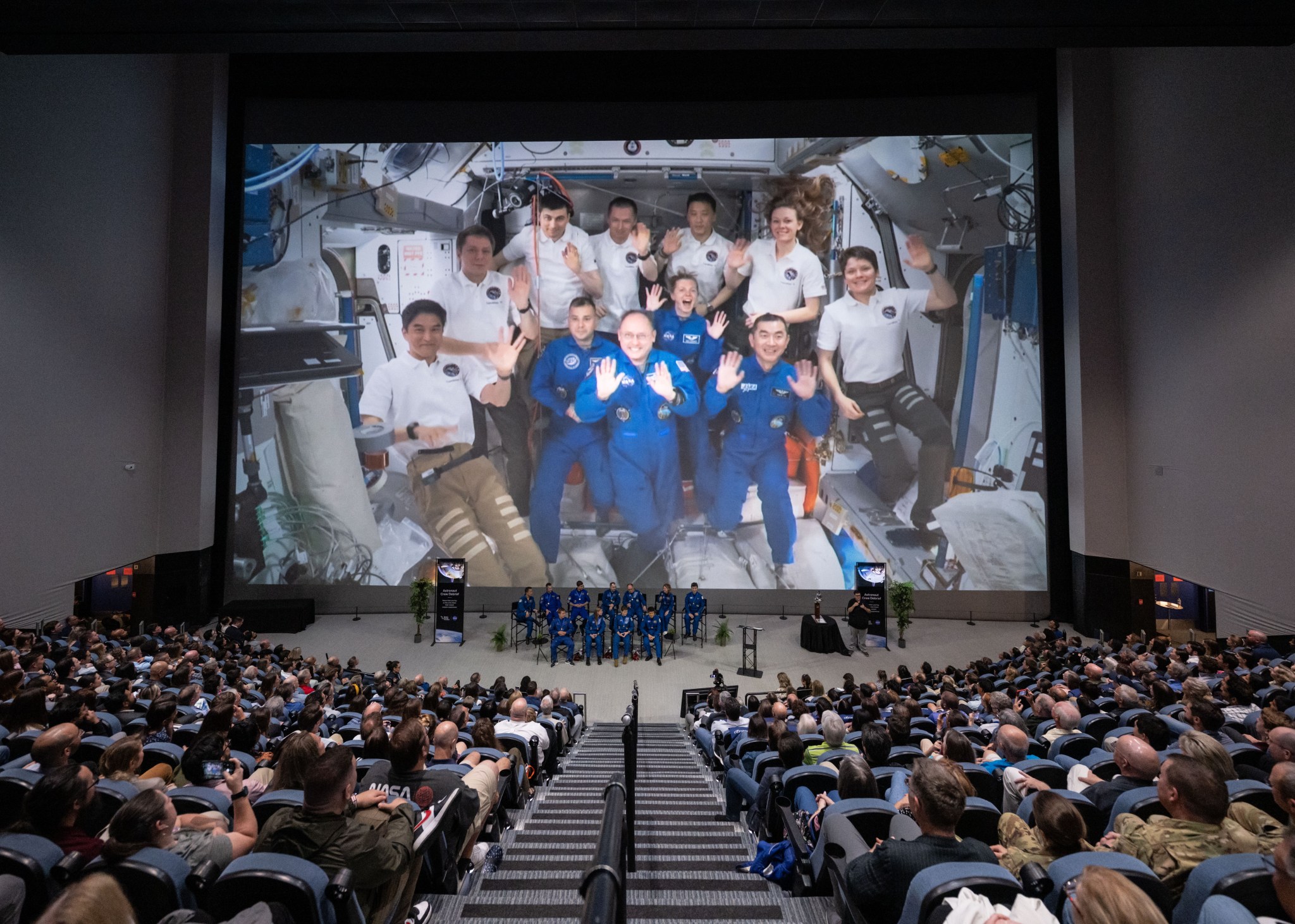 Expedition 73 crew celebrates ISS mission at Space Center Houston ceremony