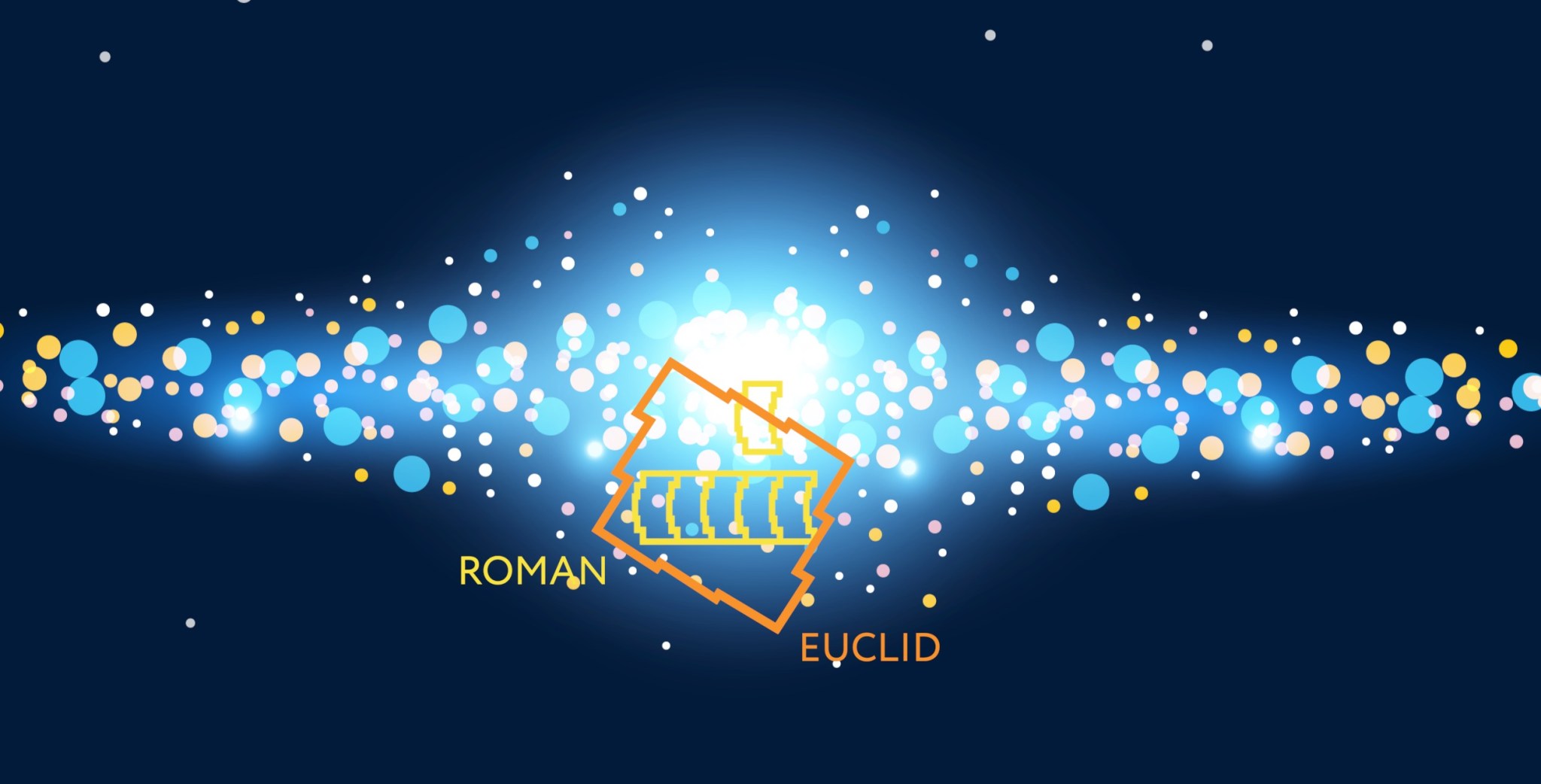 An artist's concept showing Roman's and Euclid's survey locations