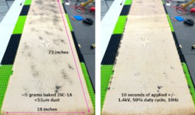 Side by side of Bendable Electrodynamic Dust Shield