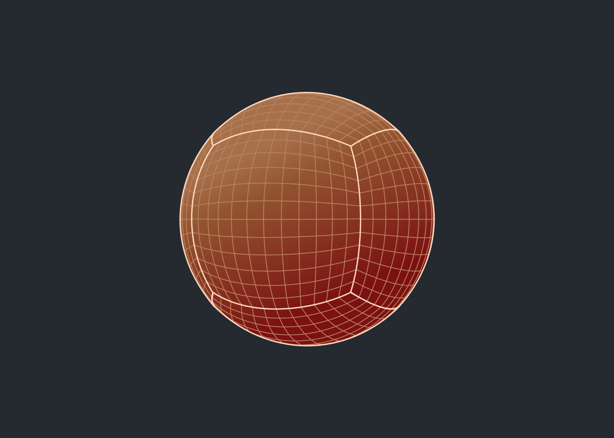 Artist rendering of MCMC's MGCM high resolution cubed-sphere grid.