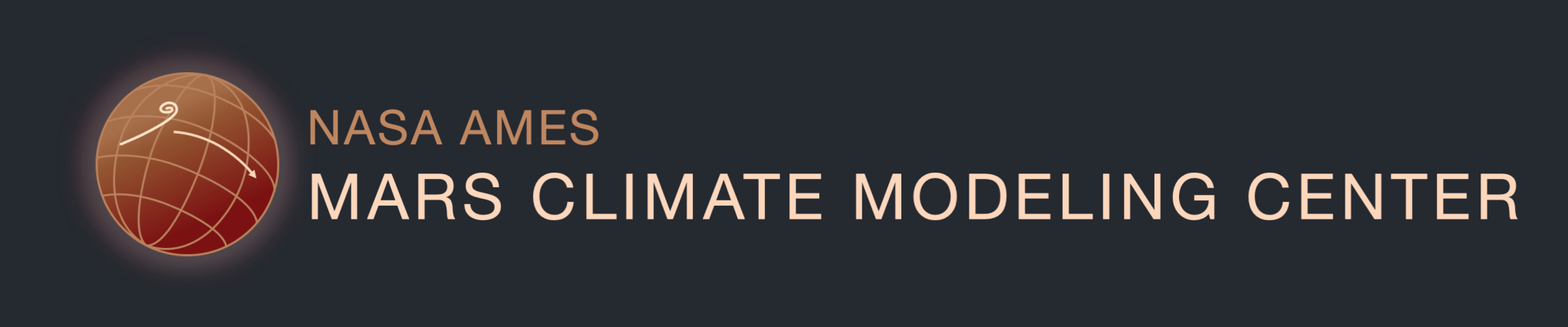 Mars Climate Modeling Center (MCMC) Logo in the banner style