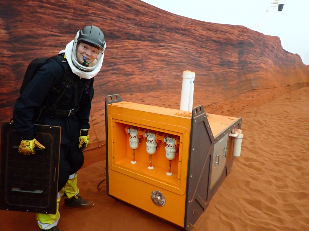 James Spicer (CHAPEA Mission 2) conducting a maintenance activity