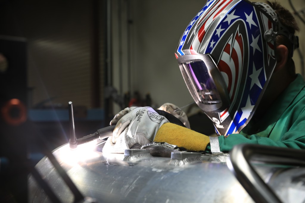 Camera housing welding inside Prototype Development Laboratory