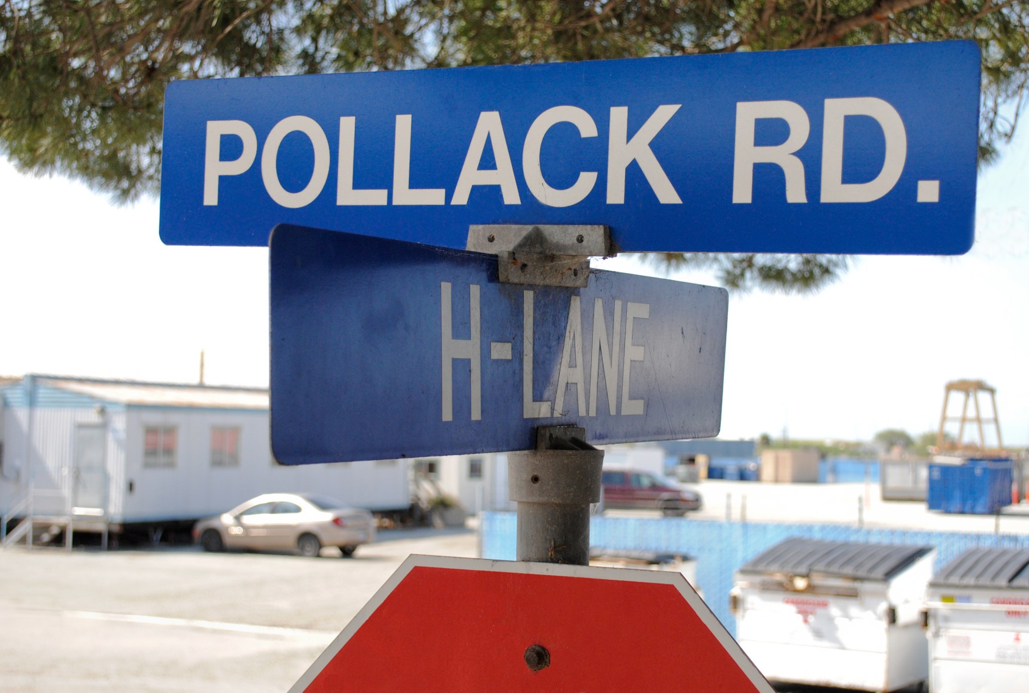 Photo of the intersection of Pollack Rd. and H-Lane