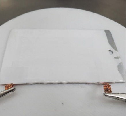 Close up view of Thermal Radiator With Electrodynamic Dust Shield