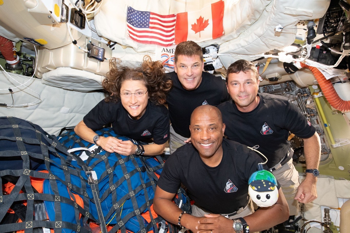 Artemis astronauts in Orion capsule