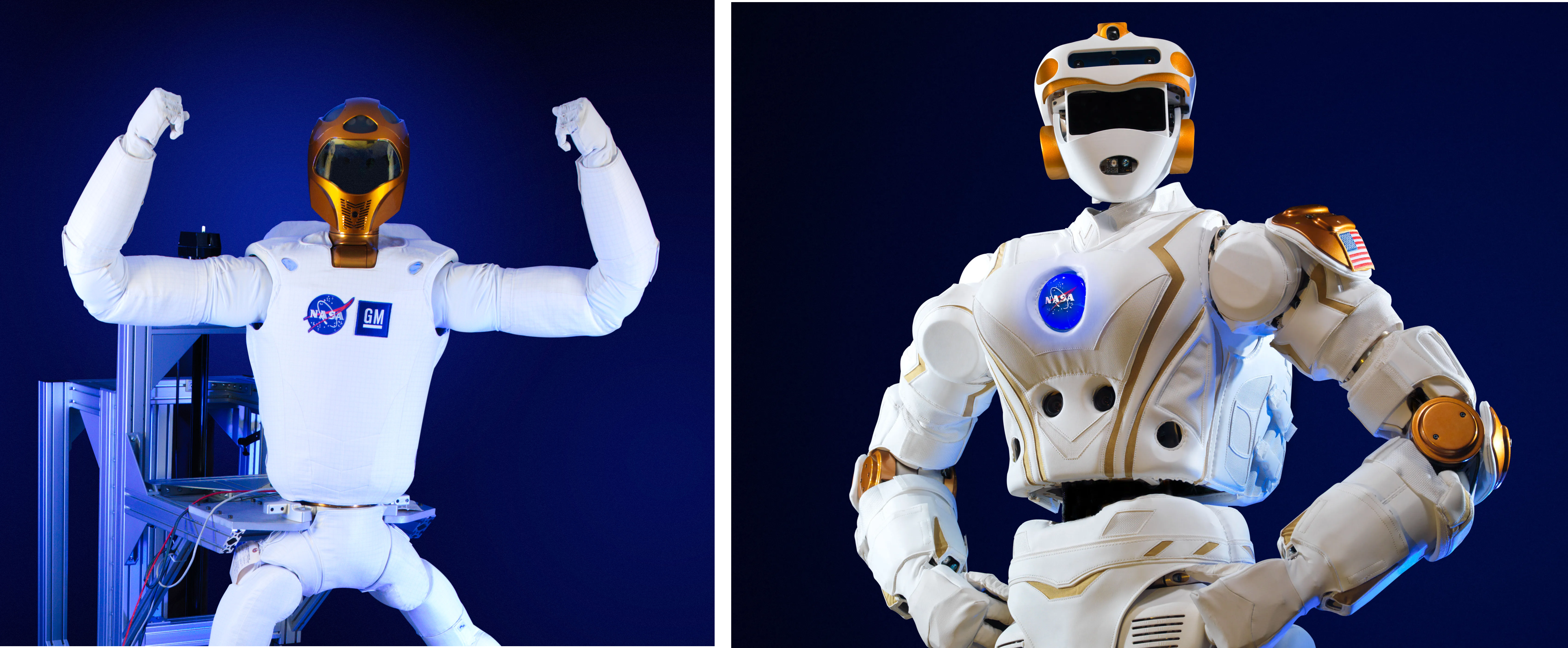 Pictures of two humanoid robots are displayed side-by-side.