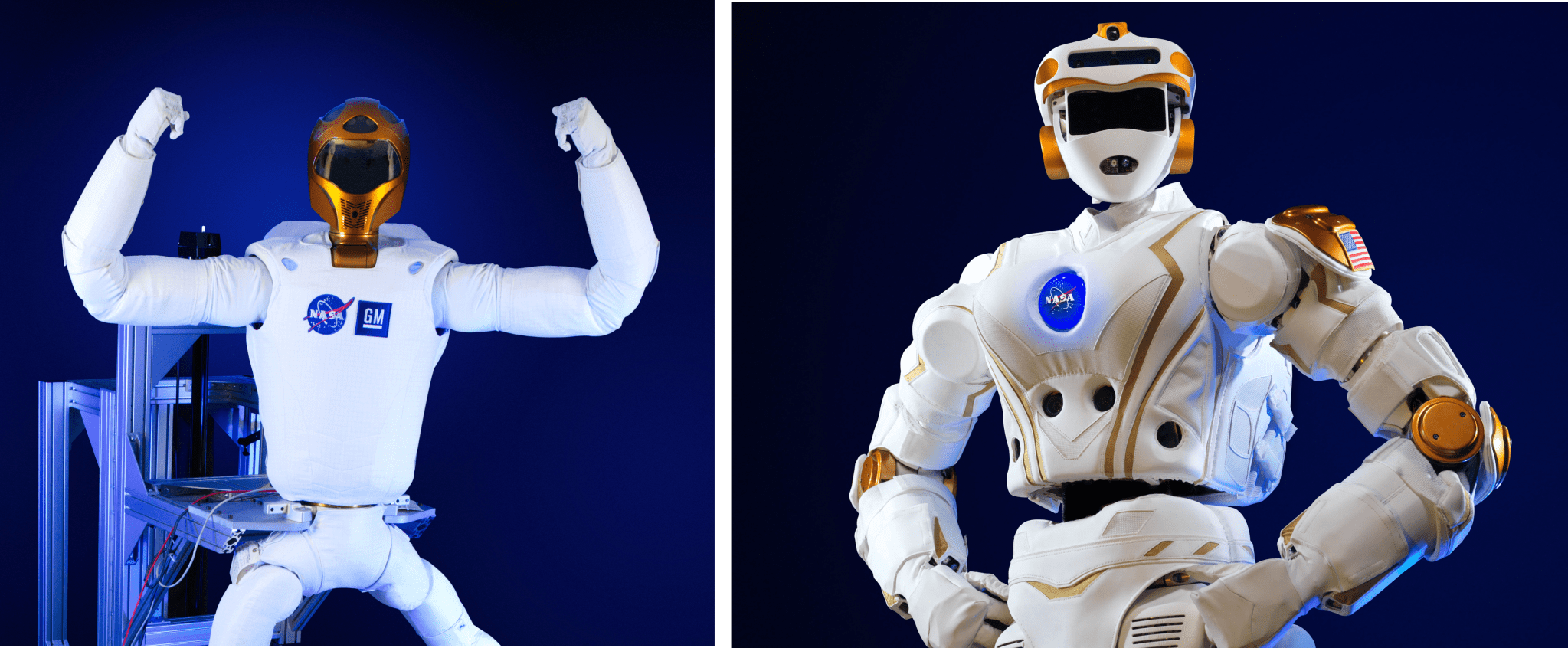 Pictures of two humanoid robots are displayed side-by-side.