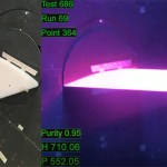 NASA Model Wing Lights Up During First Pressure Sensitive Paint Tests