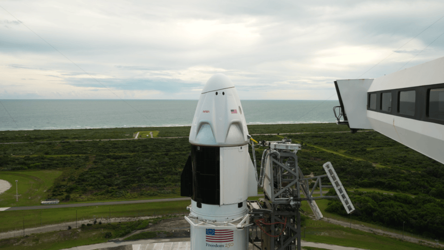 Rocket on pad.