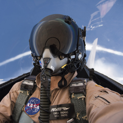 Carla Thomas, one of NASA’s two female in-flight photographers