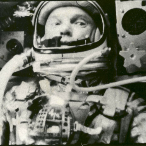 Photo of John Glenn in Friendship 7