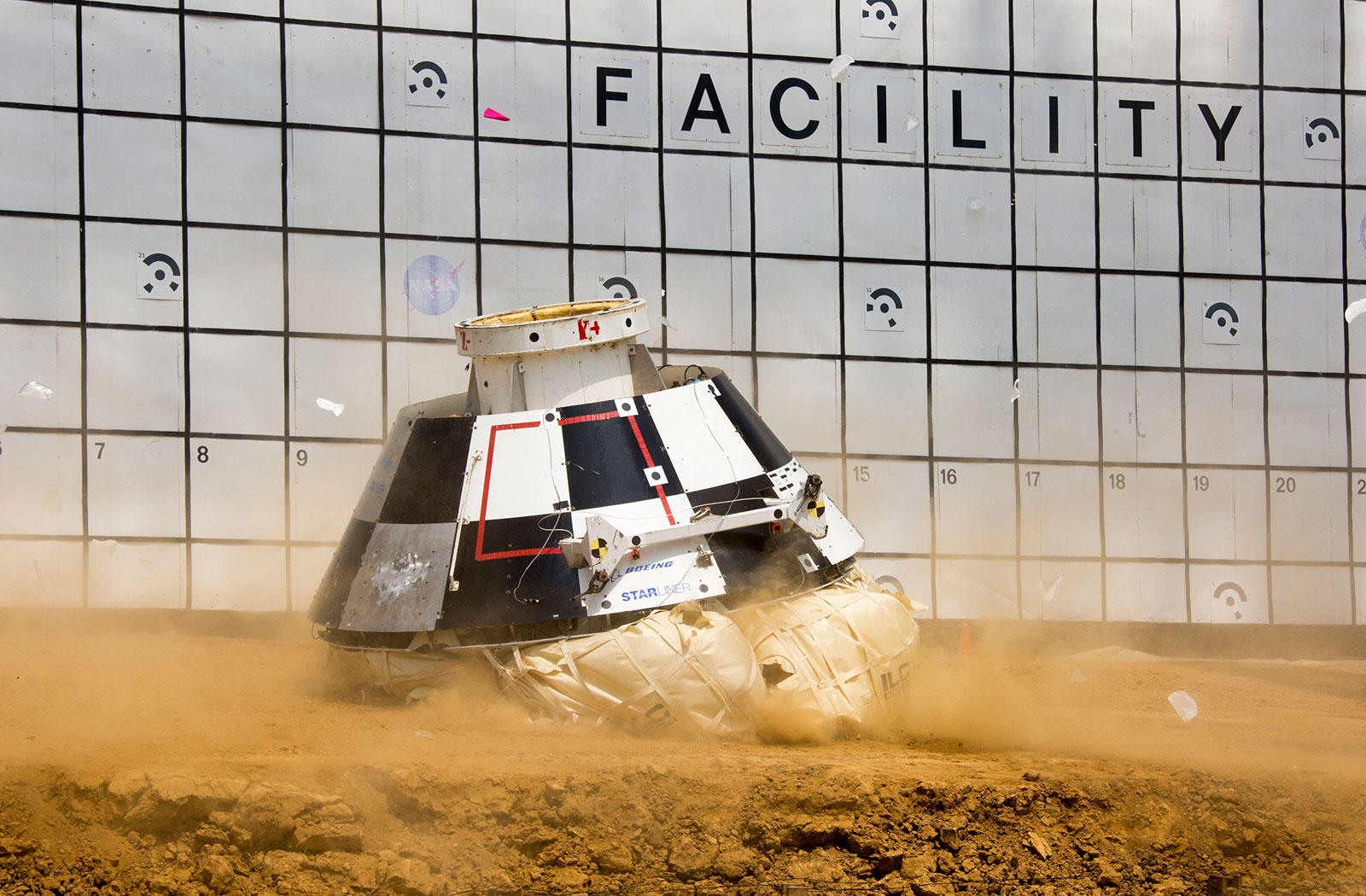 A mock-up of Boeing's CST-100 Starliner