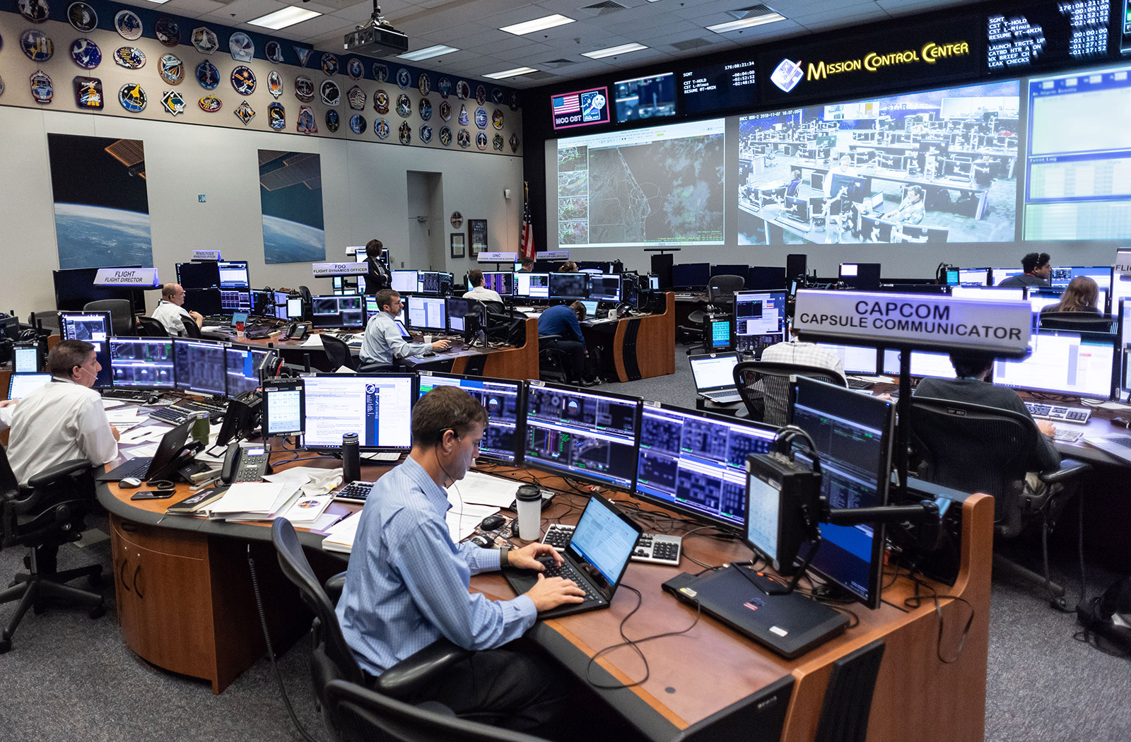 Mission control room.