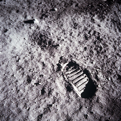 Apollo 11 bootprint on Moon