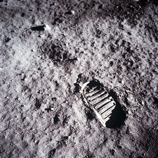Apollo 11 bootprint on Moon