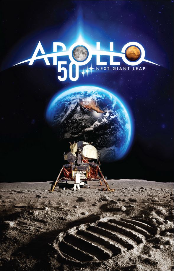 Poster Apollo 50th Lander on Moon