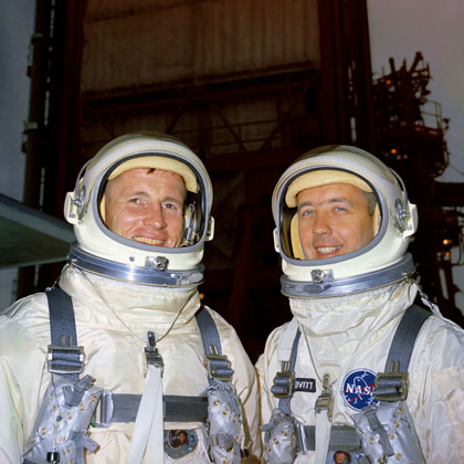 Photo of Gemini astronauts Ed White and Jim McDivitt.