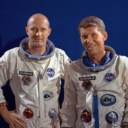 Photo of Gemini astronauts Tom Stafford and Wally Schirra.