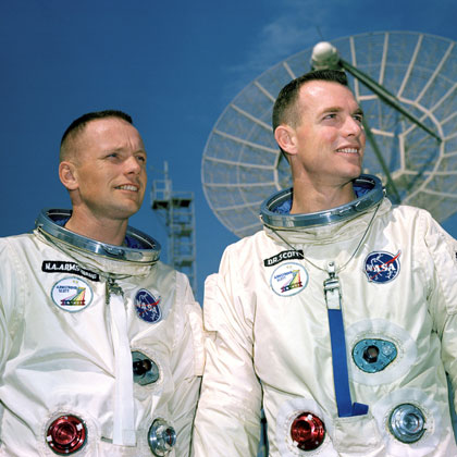 Photo of Gemini astronauts Neil Armstrong and Dave Scott