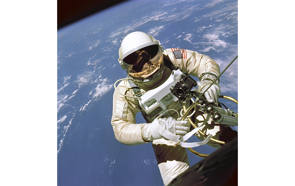 Photo of Gemini IV astronaut Edward H. White II on his spacewalk.