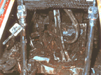 photo of fire damage to space capsule