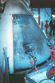 photo of the Apollo spacecraft after explosion