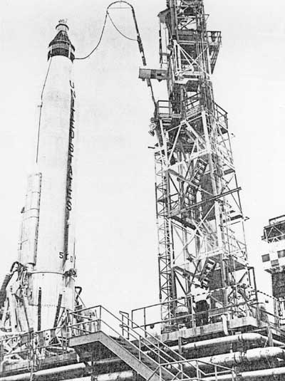 Mercury Atlas 1 on the launch pad