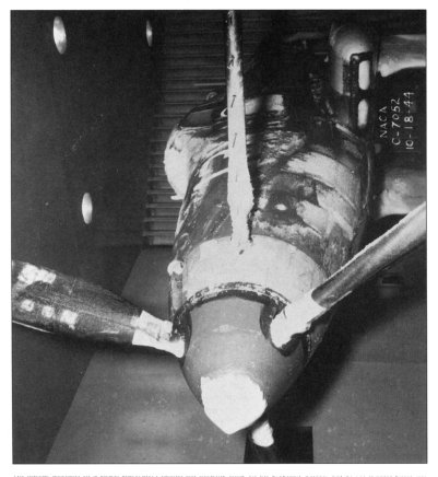 An nacelle assembly in a Lewis Laboratory tunnel test showing icing on the propeller, October 18, 1944.