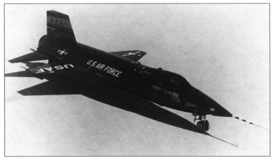Photo of the X-15 Rocketplane on the Rogers Dry Lake bed