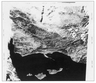 Satellite Photo of Santa Barbara California.