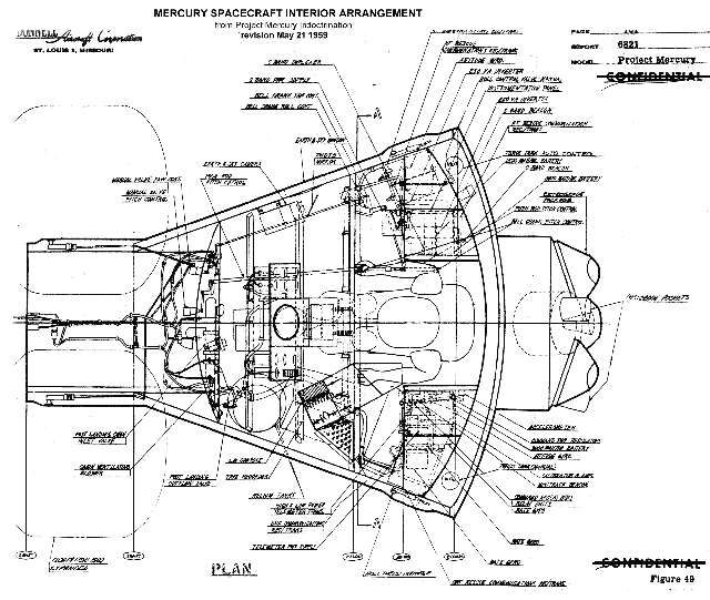  Mercury Spacecraft Interior Arrangement 
